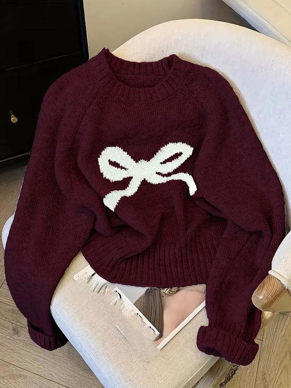 Yolanda | Women's Elegant Bow Knit Sweater for Autumn & Winter
