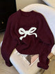Yolanda | Women's Elegant Bow Knit Sweater for Autumn & Winter