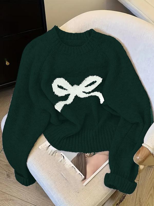 Yolanda | Women's Elegant Bow Knit Sweater for Autumn & Winter