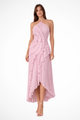 Briony | Women's Sleeveless Halter Backless Ruffled Maxi Summer Wedding Guest Dress
