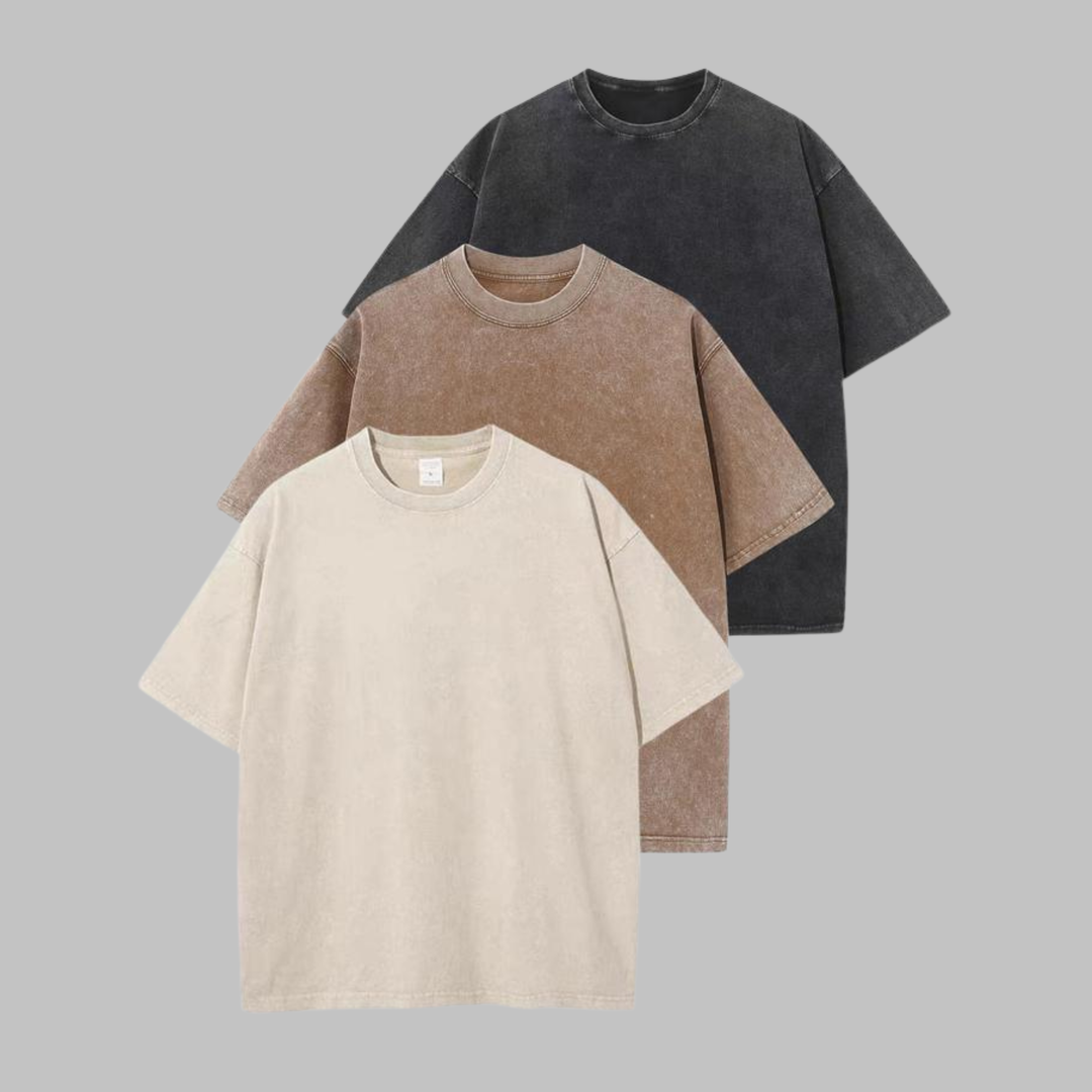 Priscilla | Women's - Casual Oversized Wash Crew Neck Unisex Shirt