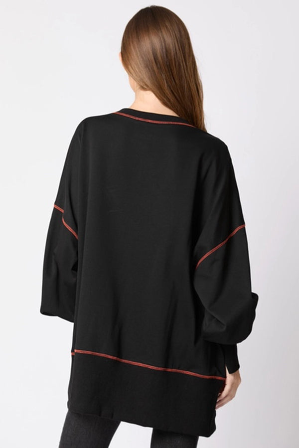 Orella | Women's Sequin Ghost Sweatshirt with Round Neck - image 5