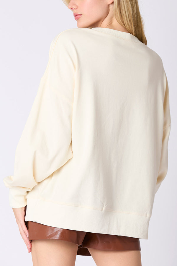 Gisla | Women's Colourful Pumpkin Sweatshirt with Embroidered Detail - image 13