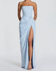 Ffion | Women's Strapless Draped Ruched Slit Gown