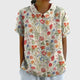 Jenna | Women's Relaxed-Fit Short-Sleeve Blouse with Floral Print