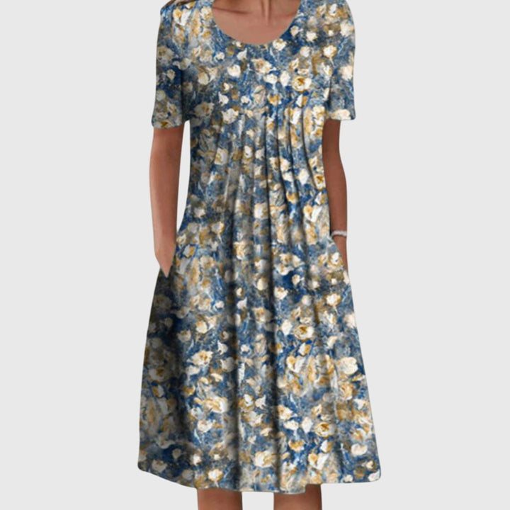 Scarlett | Women's Elegant Round Neck Printed Dress