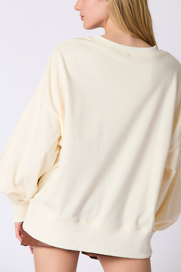 Gisla | Women's Colourful Pumpkin Sweatshirt with Embroidered Detail - image 8
