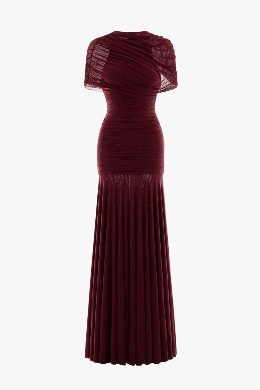 Lysandra | Women's Ruched Bodice Pleated Tulle Maxi Dress