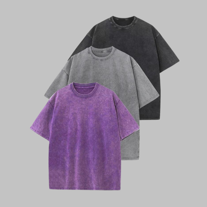 Priscilla | Women's - Casual Oversized Wash Crew Neck Unisex Shirt