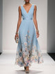 Undine | Women's Floral V-Neck Maxi Dress - image 1