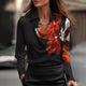 Merlina | Women's Elegant Draped Neckline Satin Blouse