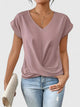 Mahrianne | Women's Comfortable V-Neck Top with Twist Front Detail