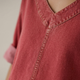 Desmona | Women's Tunic Soft Fit V-Neck Side Split Three-Quarter Sleeve