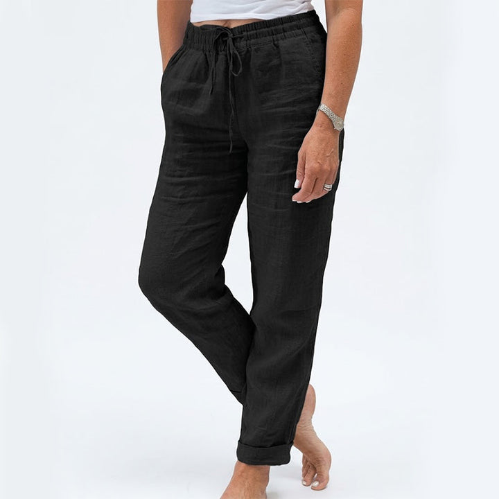 Daphne | Women's Elastic Waist Cotton Linen Casual Pants