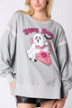 Nicolaa | Women's Cute Ghost Sequin Sweatshirt with Round Neck - image 2