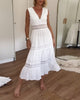Selena | Women's Lace Boho Midi Dress with V-Neck - image 1