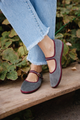 Emma | Women's Round Toe Buckle Strap Mary Jane Ballet Flats