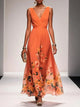 Undine | Women's Floral V-Neck Maxi Dress - image 10