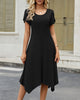 Sylvia | Women's Casual A-Line Flowy T-Shirt Dress with Pockets (US Only)