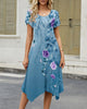 Sylvia | Women's Casual A-Line Flowy T-Shirt Dress with Pockets (US Only)