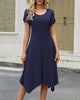 Sylvia | Women's Casual A-Line Flowy T-Shirt Dress with Pockets (US Only)