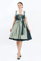 Sieglinde | Women's Meadow Green Oktoberfest Dirndl Midi Dress with Laced Bodice - image 1