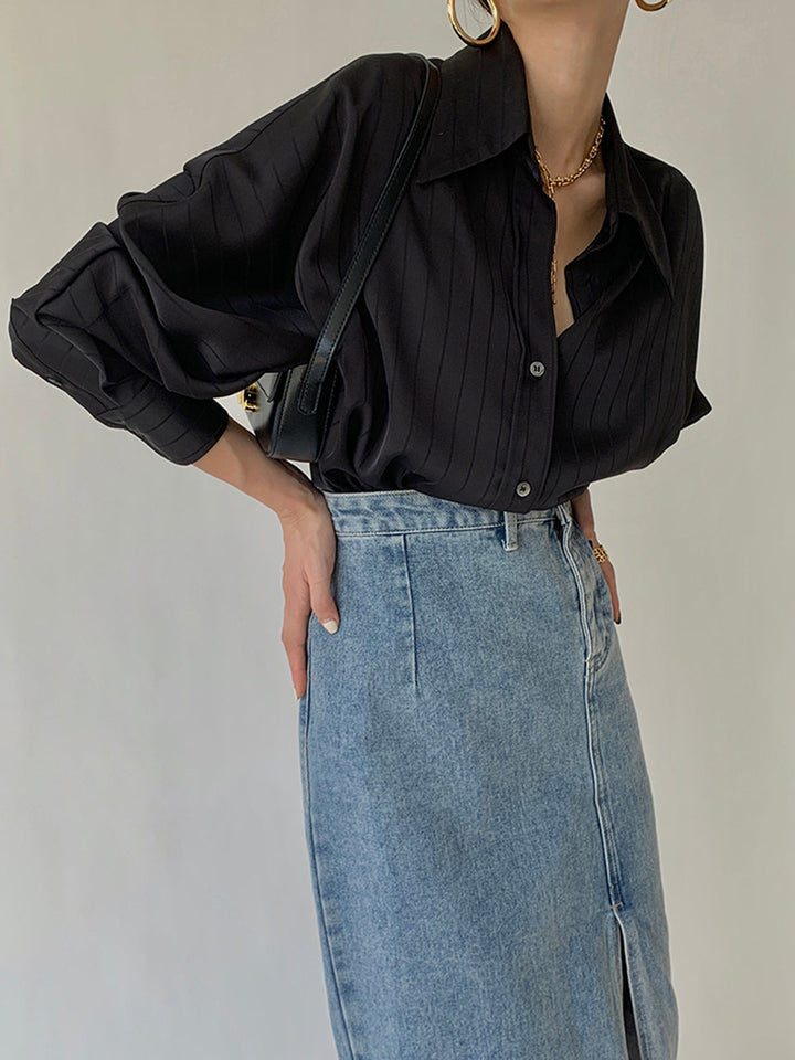 Armelle | Women's Oversized Button Up Collared Shirt