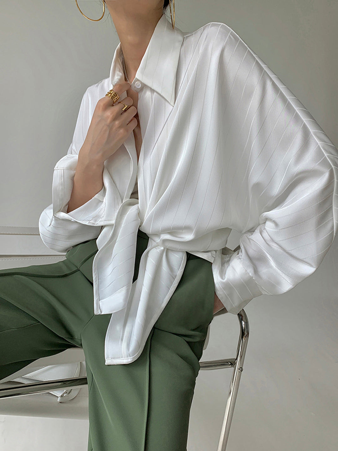 Armelle | Women's Oversized Button Up Collared Shirt