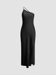 Alessandra | Women's Moonlight Open Back Satin Slit Long Dress