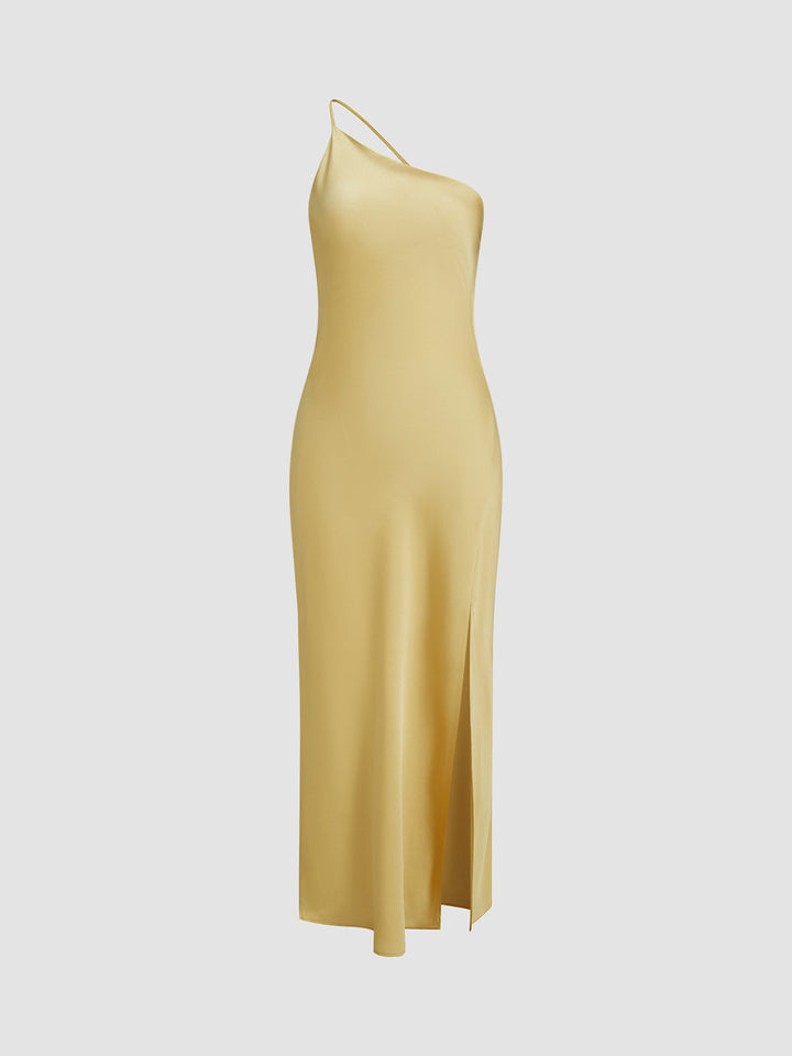 Alessandra | Women's Moonlight Open Back Satin Slit Long Dress