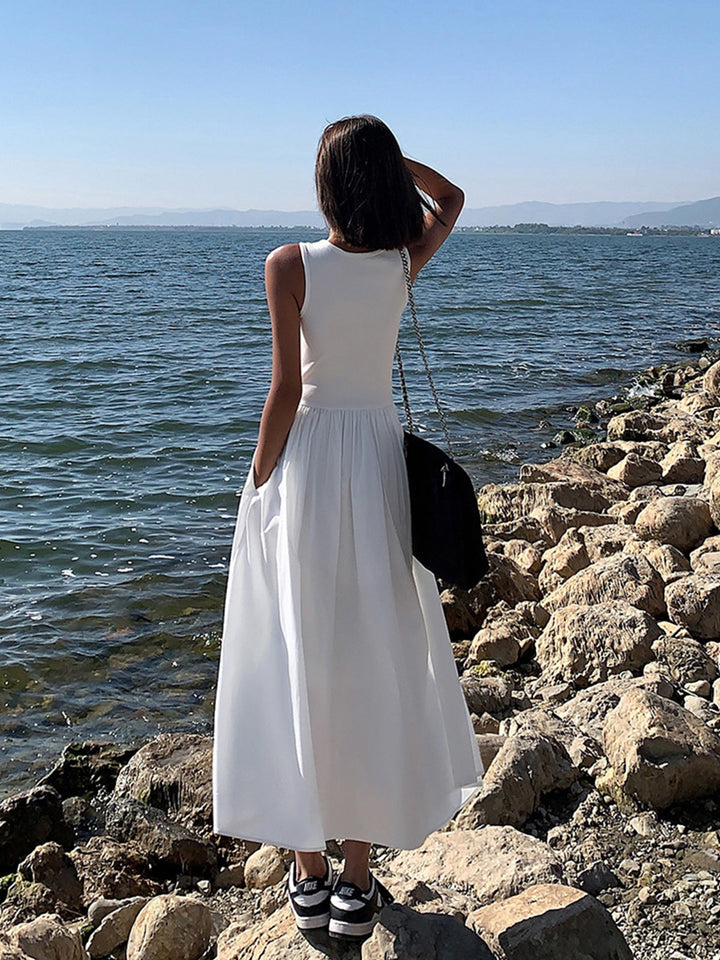 Morwenna | Women's Leisure Crew Neck Long Dress