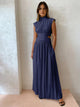 Aveline | Women's Mock Neck Cut Out Long Dress