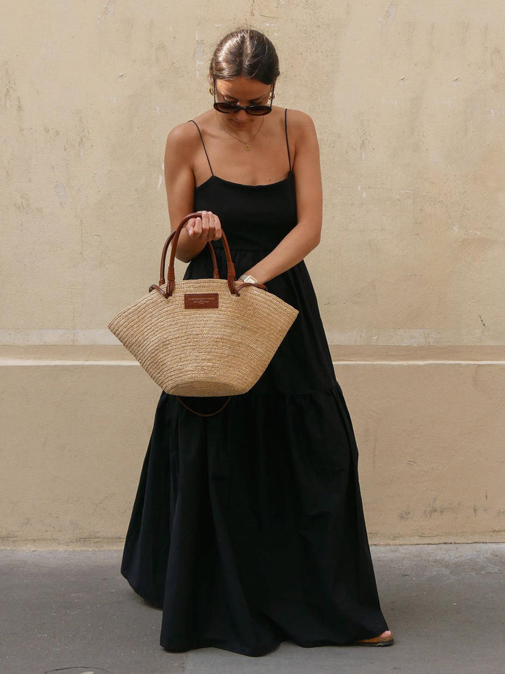 Cecily | Women's Solid Backless Long Dress