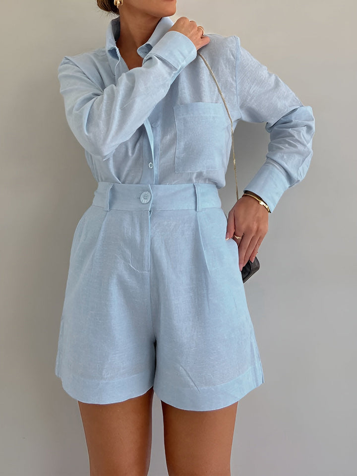 Bellamy | Women's Long Sleeve Loose Shorts Set