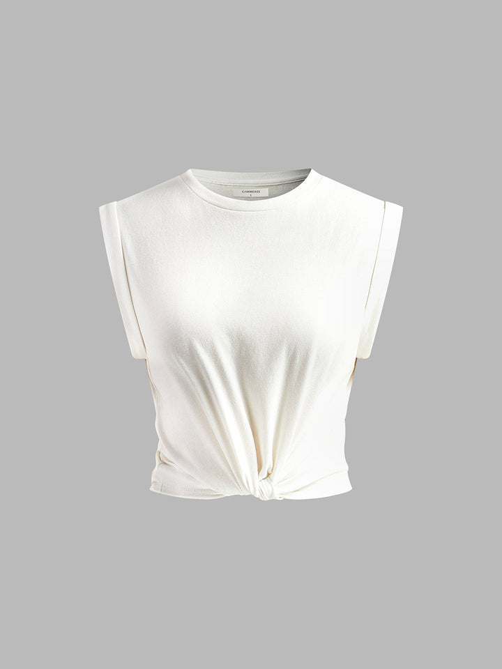 Liesel | Women's Cotton Knotted T-Shirt