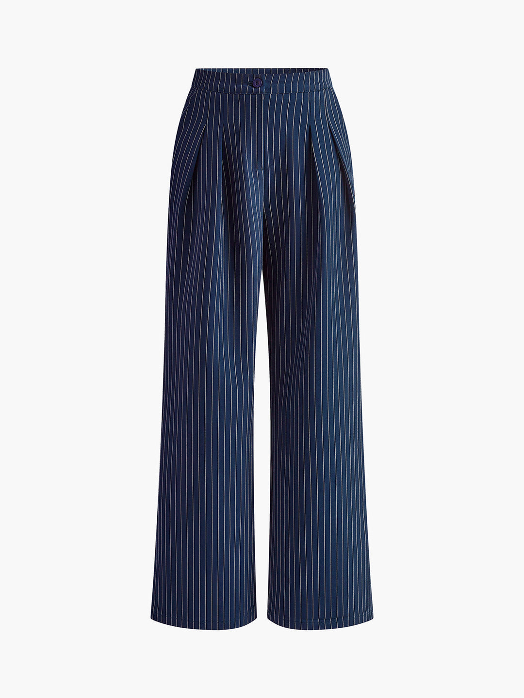 Mildred | Women's Pinstripe Pleated Wide-Leg Pants