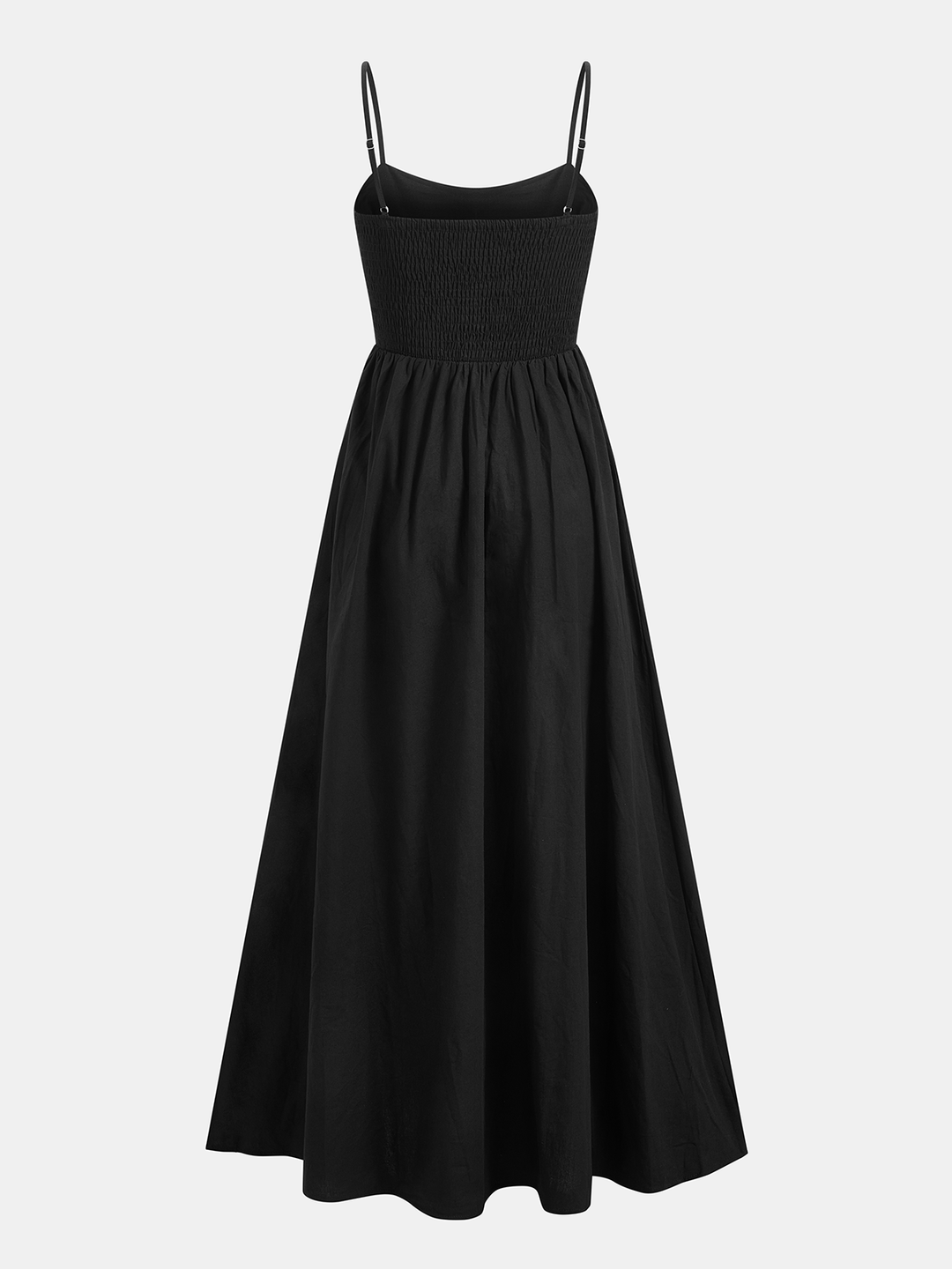 Fern | Women's Cotton Sleeveless Pockets Cutout Long Dress