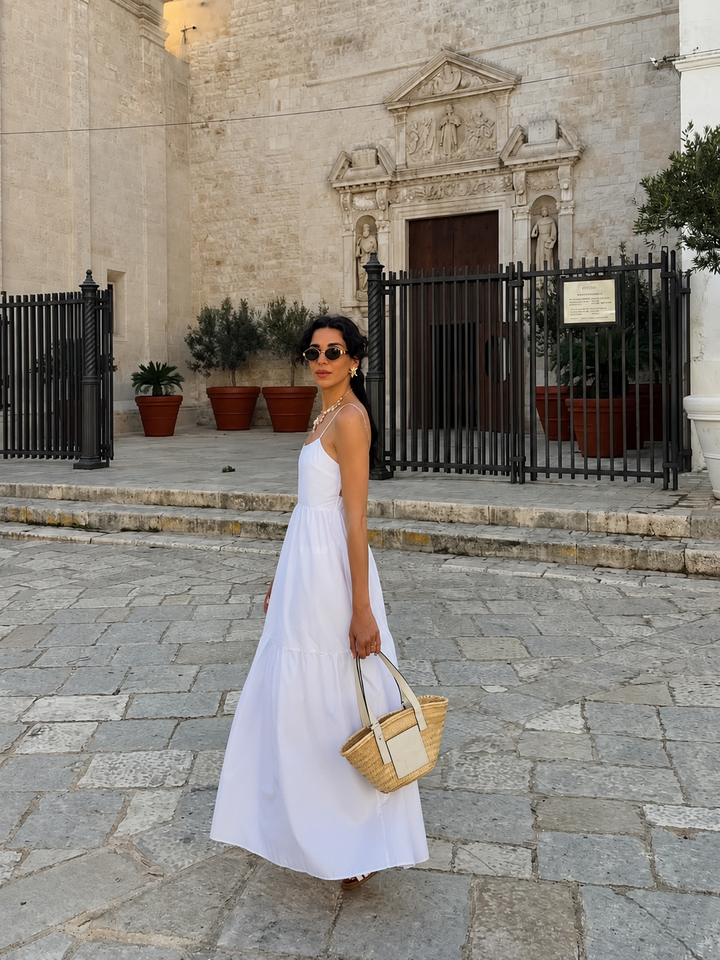 Cecily | Women's Solid Backless Long Dress