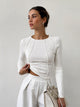 Olwen | Women's Basic Piping Long Sleeve Top