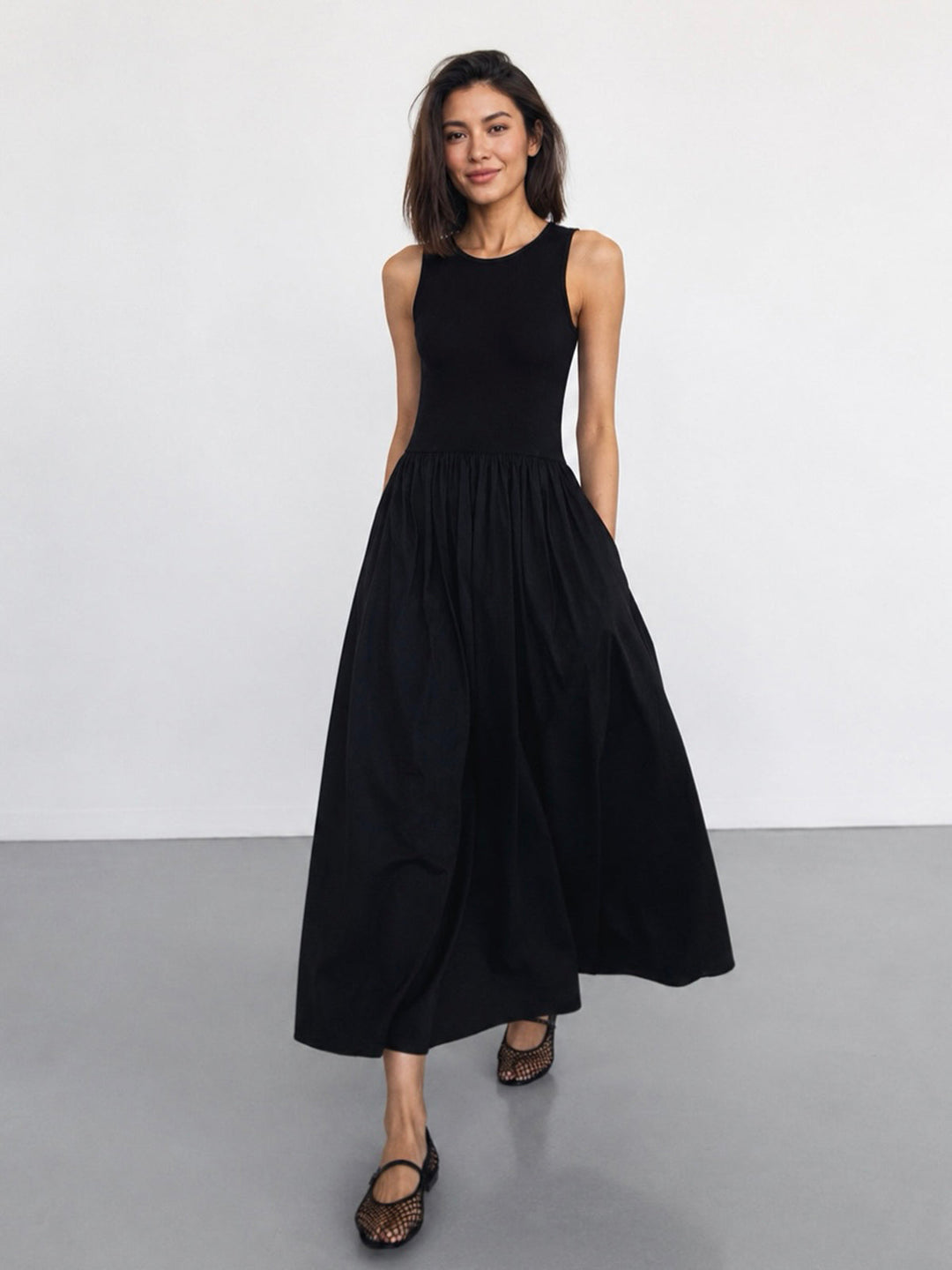 Morwenna | Women's Leisure Crew Neck Long Dress