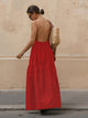 Cecily | Women's Solid Backless Long Dress