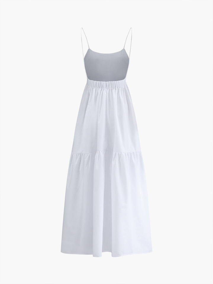 Cecily | Women's Solid Backless Long Dress