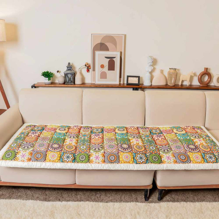 Werri | Floral Quilted Cotton Couch Cover - image 11