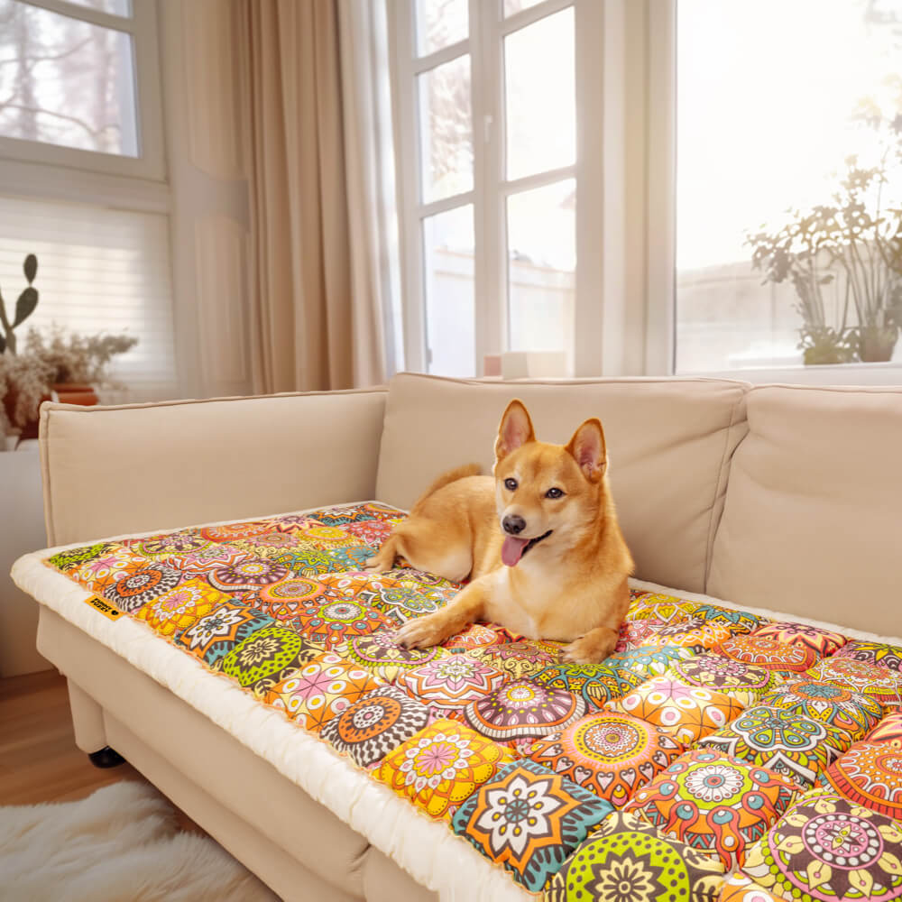 Werri | Floral Quilted Cotton Couch Cover - image 9