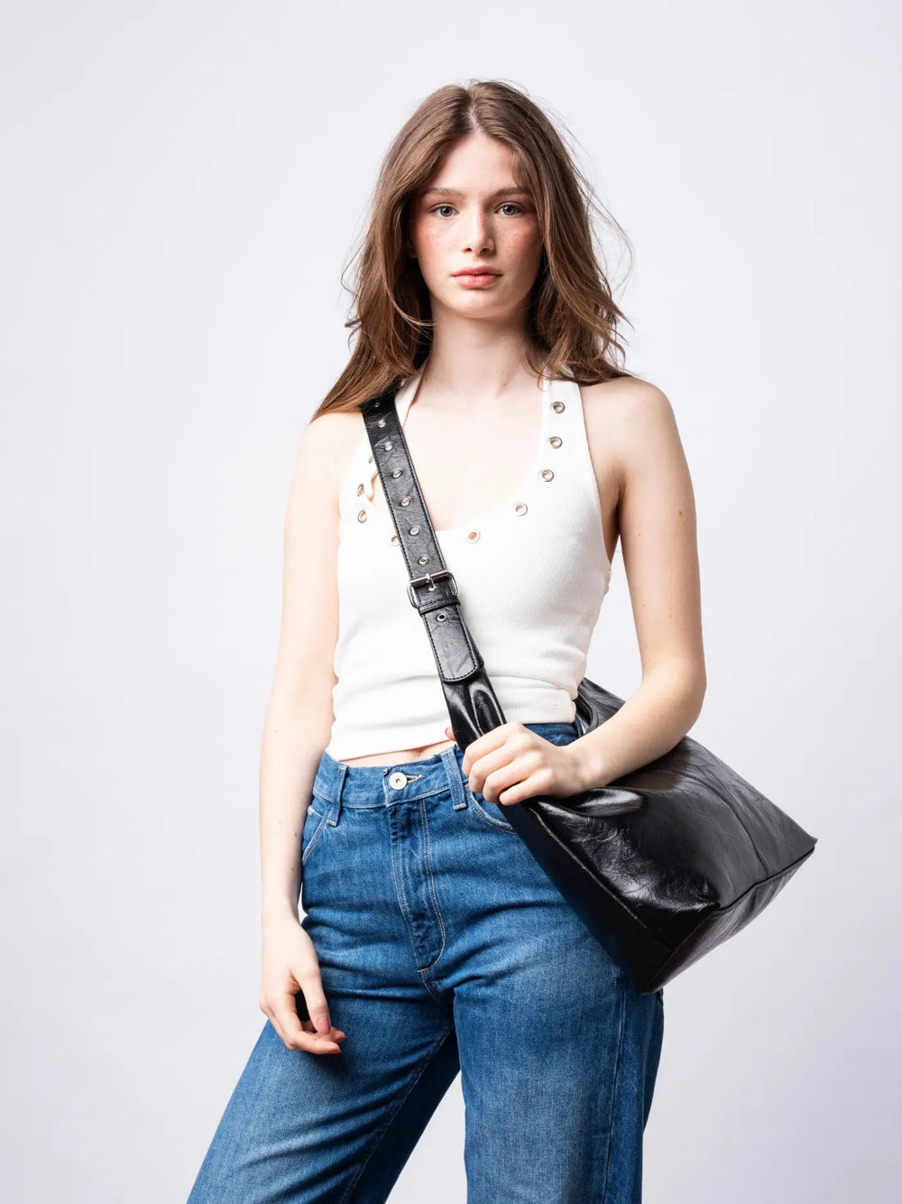 Jocasta | Women's Crossbody Scarlett Distressed Tote