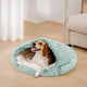 Shoreham | Plush Semi-Enclosed Pet Nest Bed with Hood - image 12