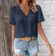 Aurelie | Women's Short Sleeve V-Neck Lace Blouse