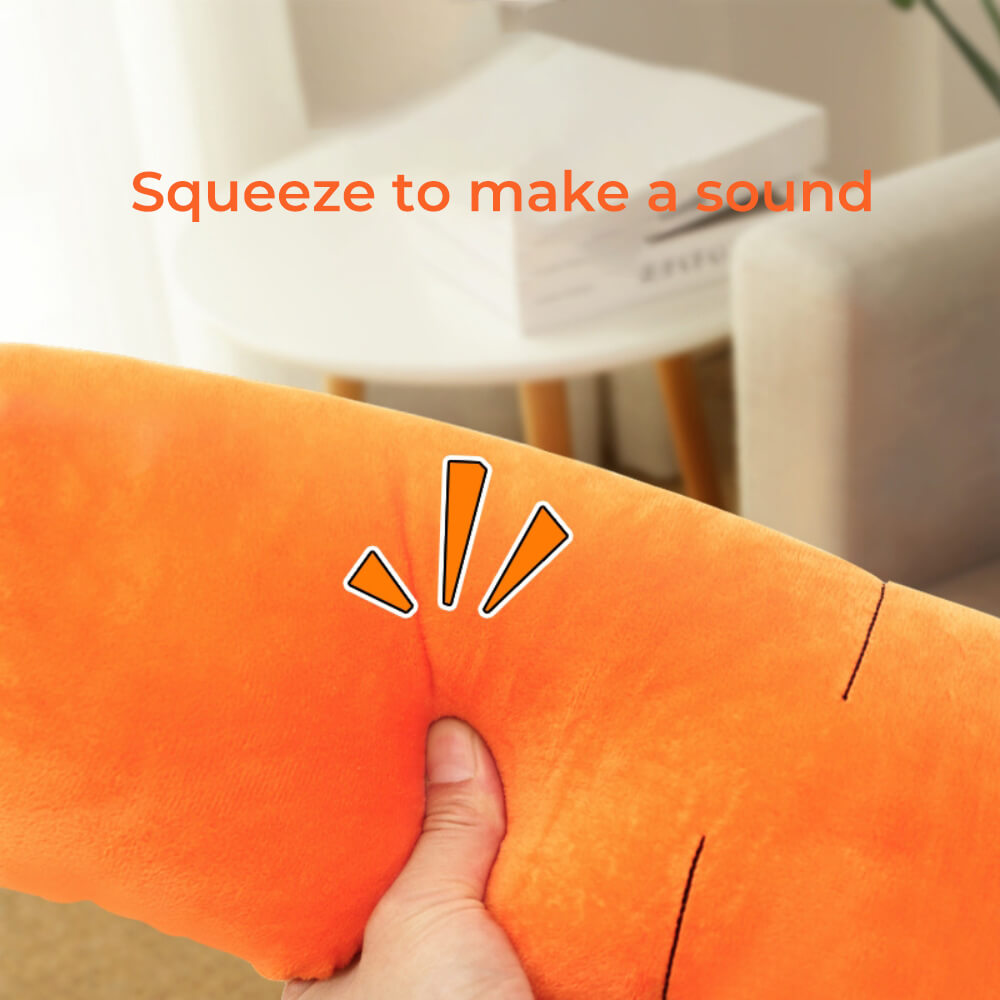Dromana | Carrot Squeaky Plush Dog Toy - image 4