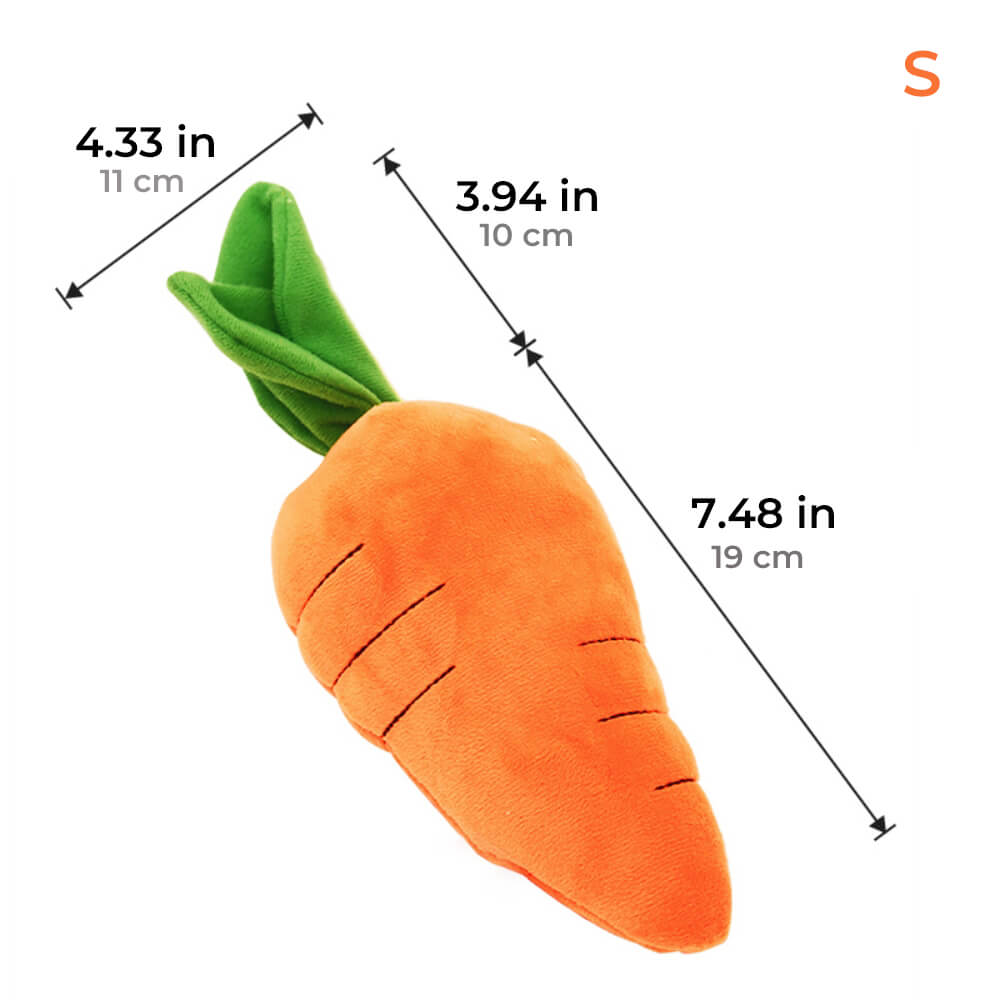 Dromana | Carrot Squeaky Plush Dog Toy - image 7