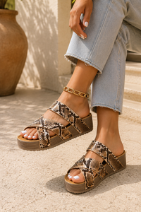 Brown Snake Print
